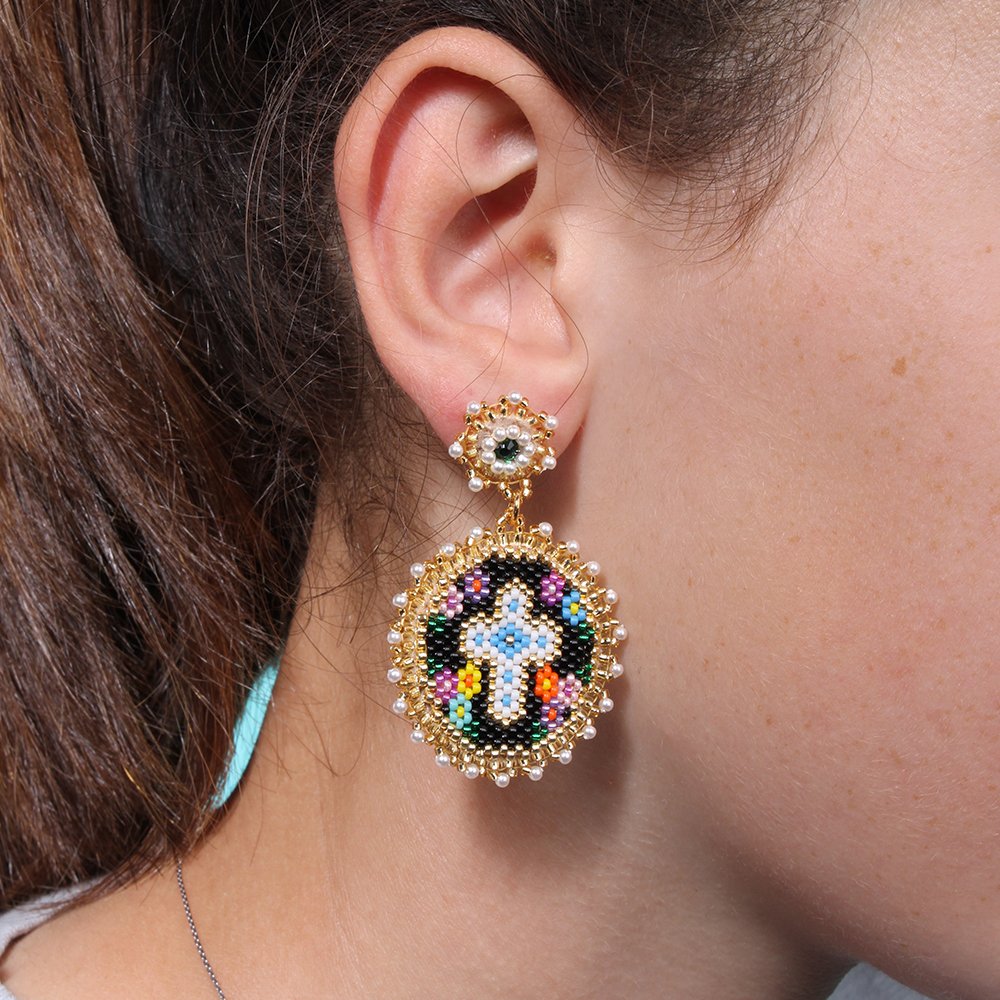 Hypnochic Marie boucle oreille perles Miyuki