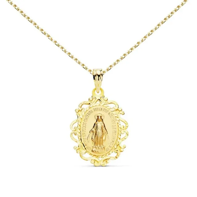 L'Atelier d'Azur Collier Médaille Vierge Or Jaune 42-45 cm