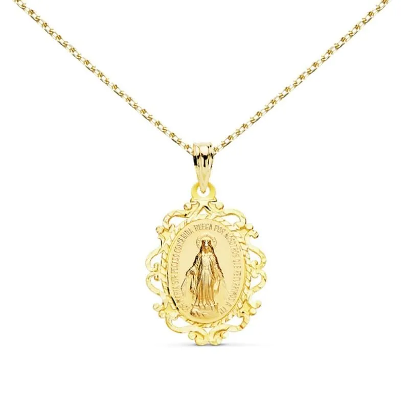 L'Atelier d'Azur Collier Médaille Vierge Or Jaune 42-45 cm