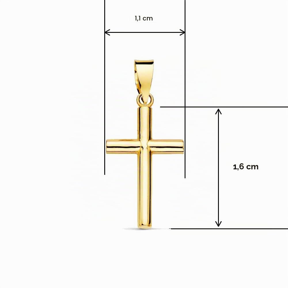 L'Atelier d'Azur Médaille Croix or jaune 18 carats 1,6 cm