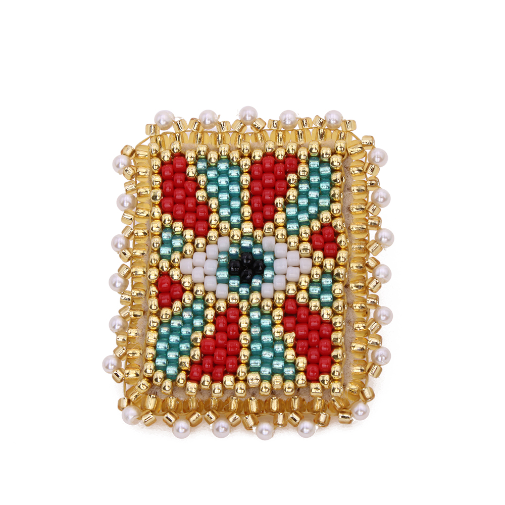Hypnochic Eyes Broche Perles Miyuki Œil Femme