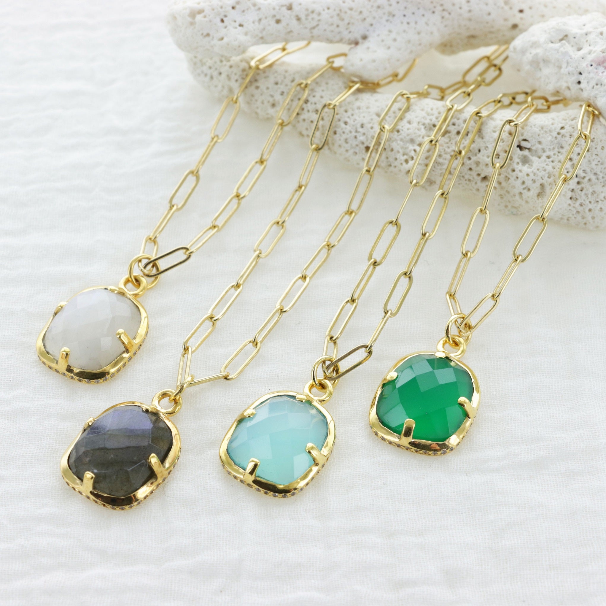 Leticia Ponti Colliers Albertine collier labradorite 42 cm