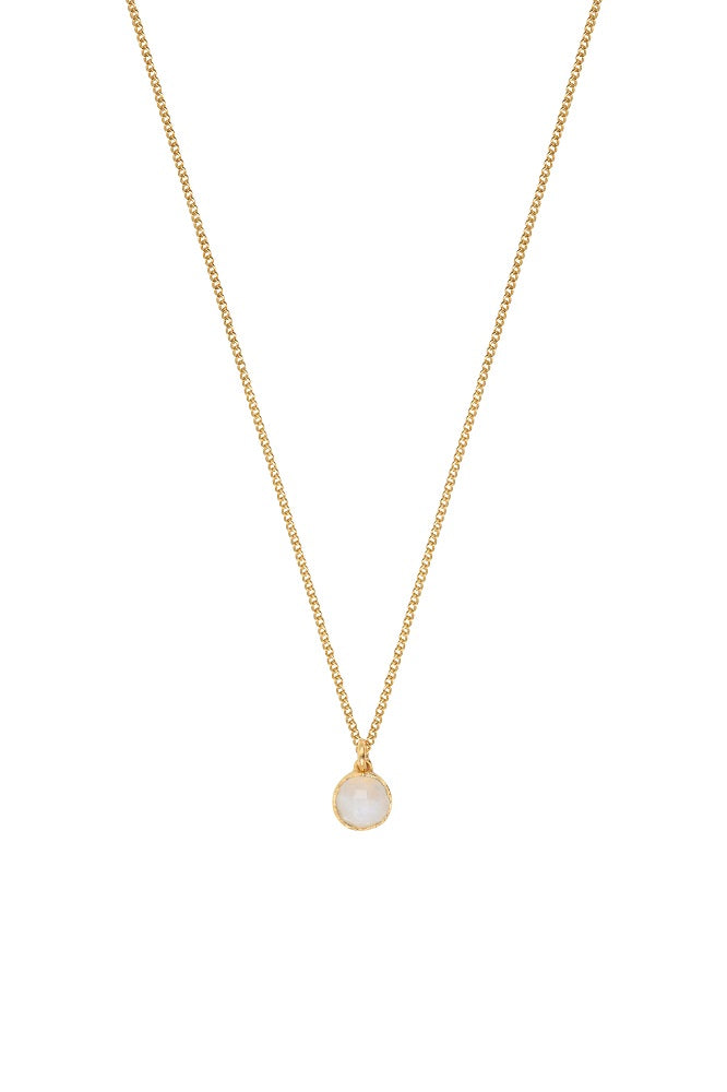 Leticia Ponti Adèle collier pendentif pierre de lune 40 cm