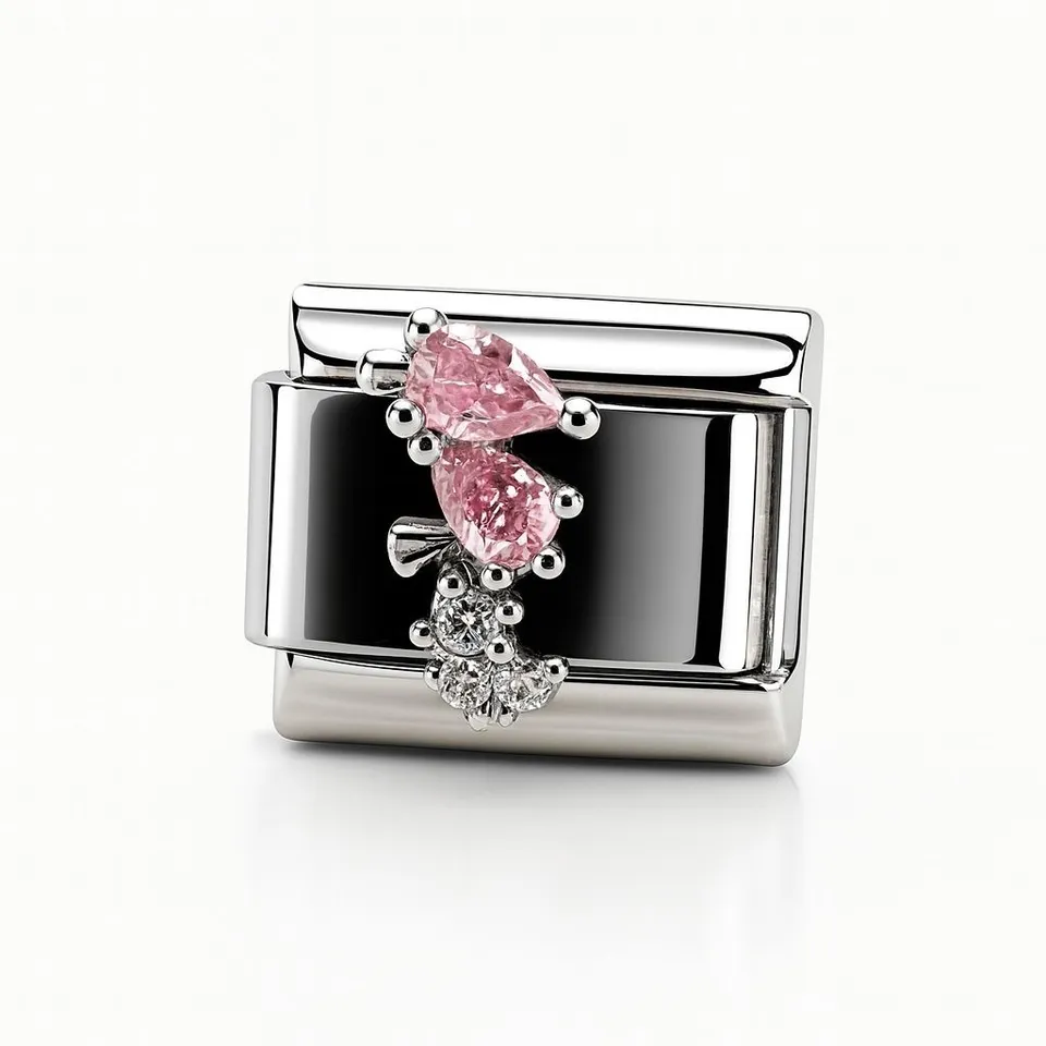 Les Ailes de Gloria Nos Wings Pink Lady charm rose