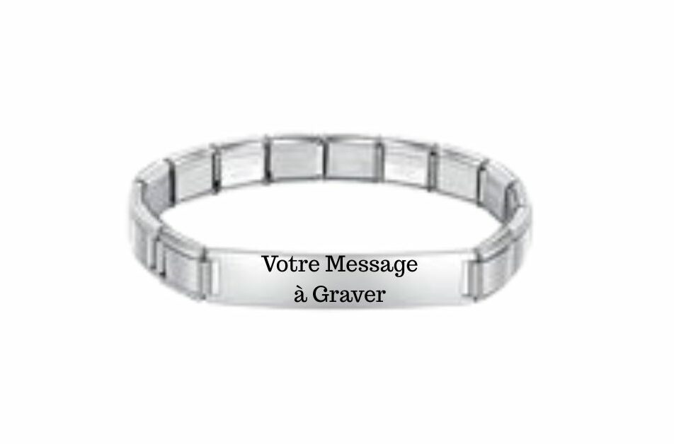 Les Ailes de Gloria WINGS gourmette bracelet gravé à offrir