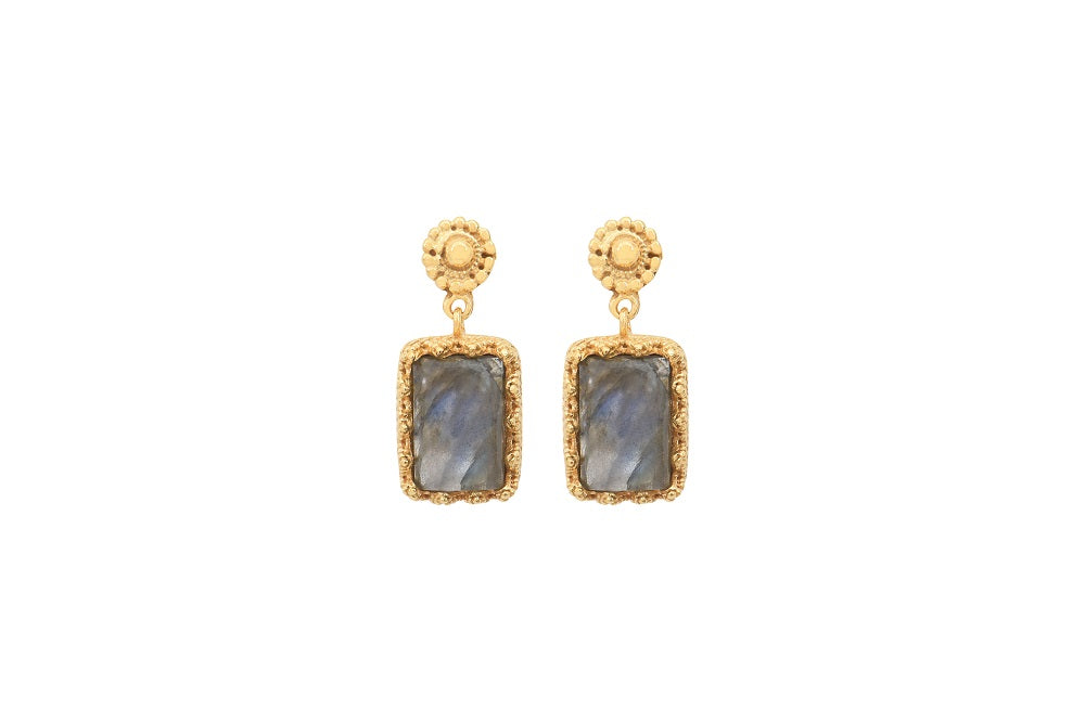 Leticia Ponti Maëlle boucles chrysoprase plaqué or