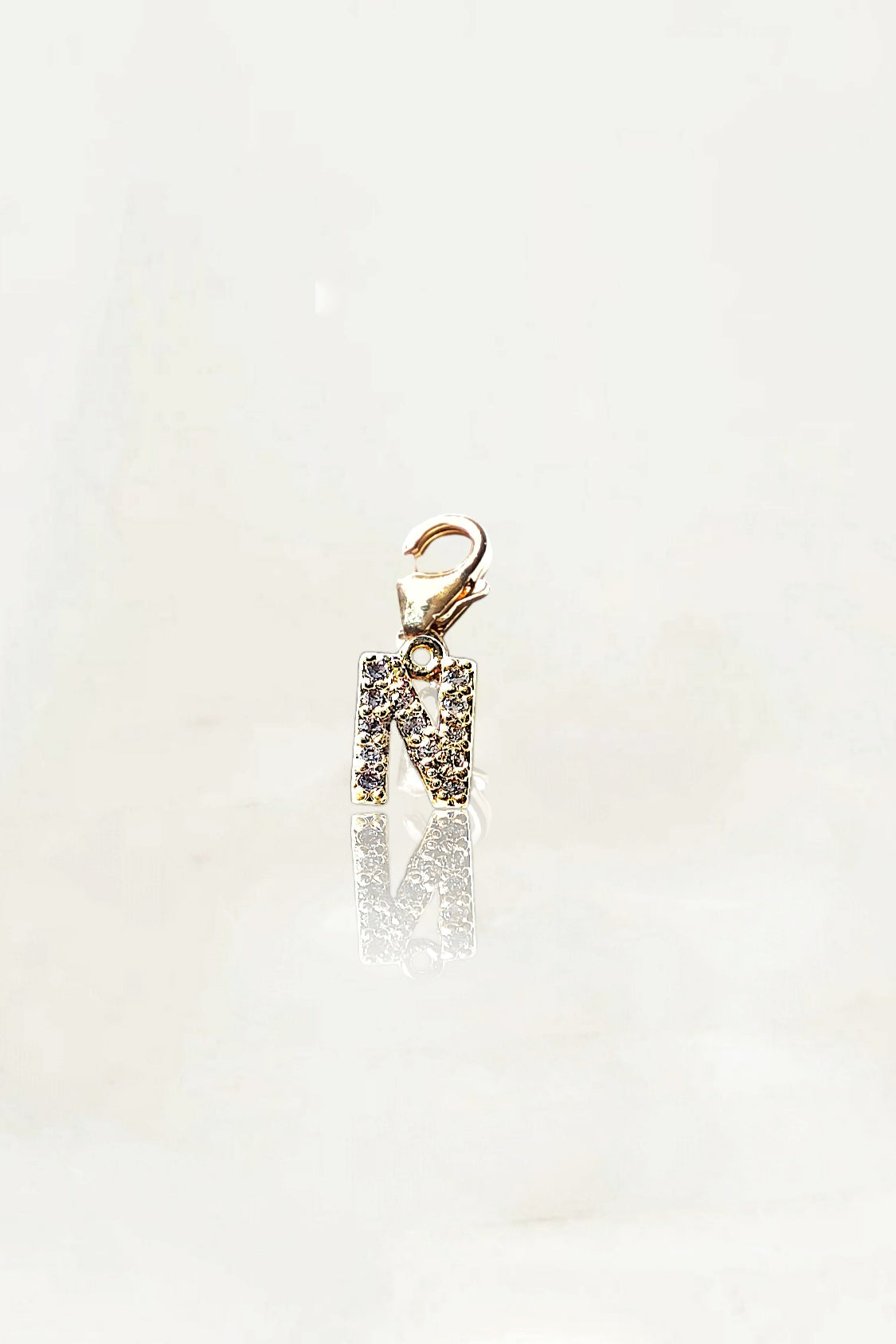 Ô PLUM Breloques et Chaînes Lettre N breloque plaqué or zircon