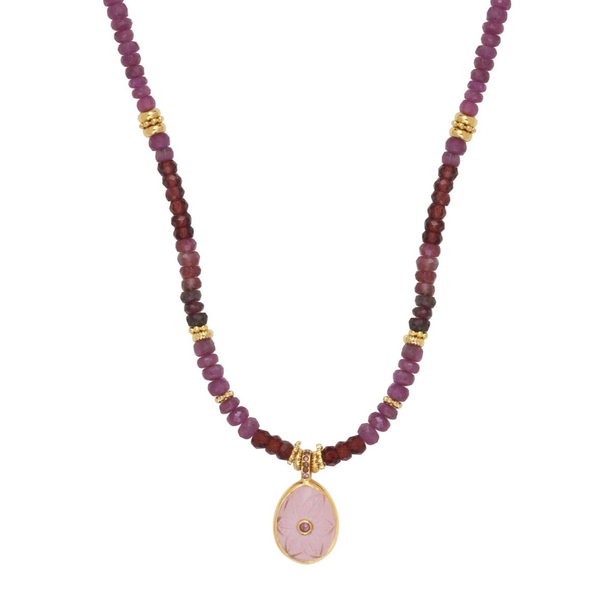 Leticia Ponti Florencia collier quartz lemon plaqué or
