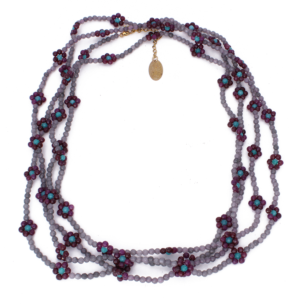 Hypnochic Fleur de Feu Multi-rangs collier doré
