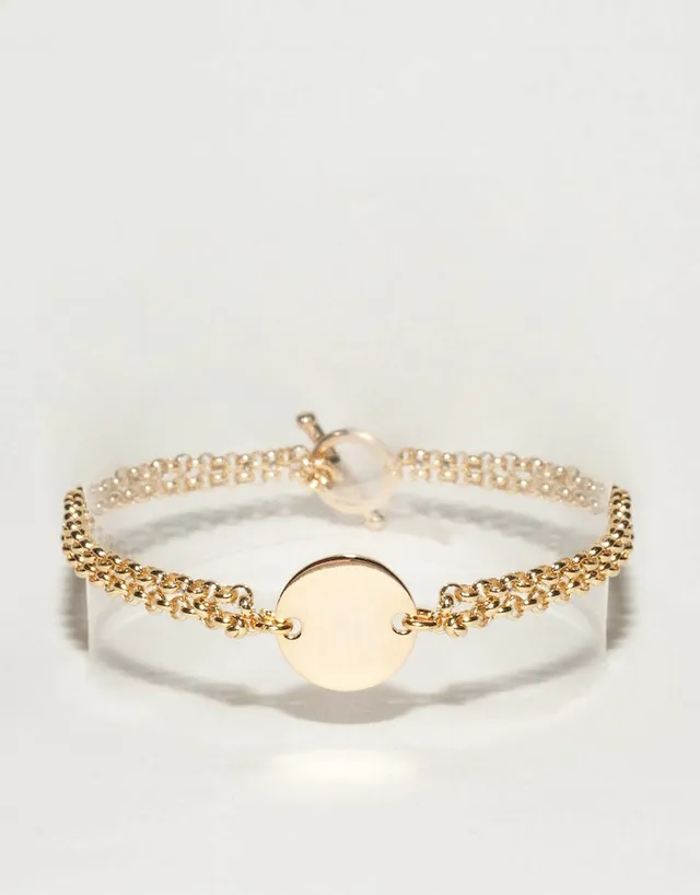 Ô PLUM Bella Donna bracelet double plaqué or 17 cm