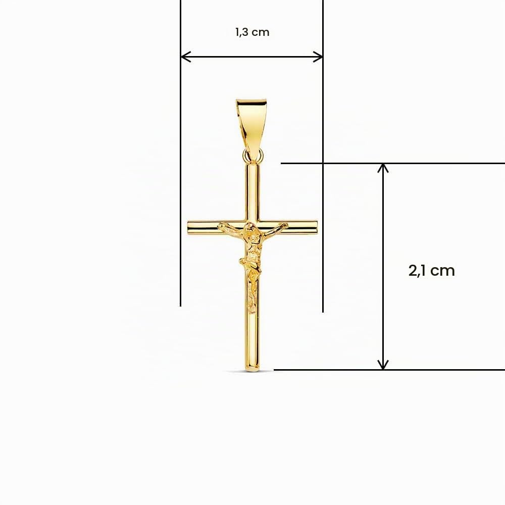L'Atelier d'Azur collier médaille croix Christ or 750 chaîne offerte