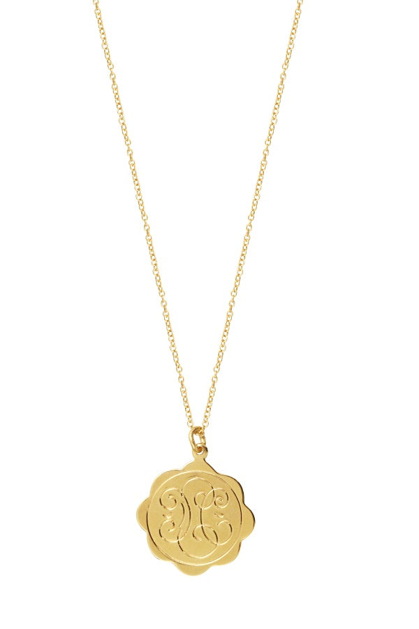Leticia Ponti Adelaida collier médaille or 24 carats