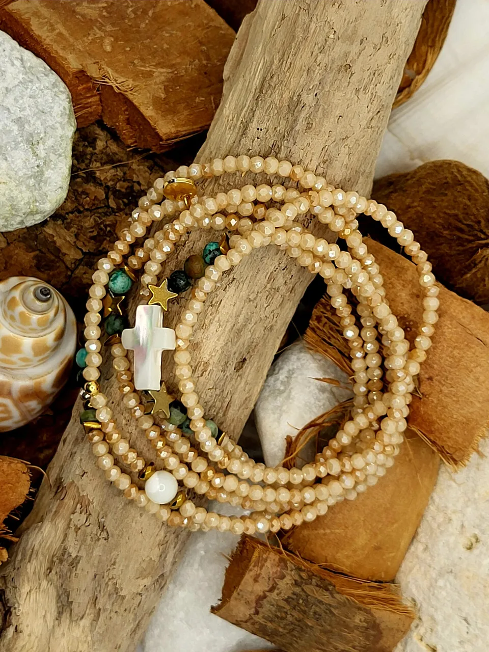 Les Ailes de Gloria Bracelets Multirangs bracelet Costa superposé