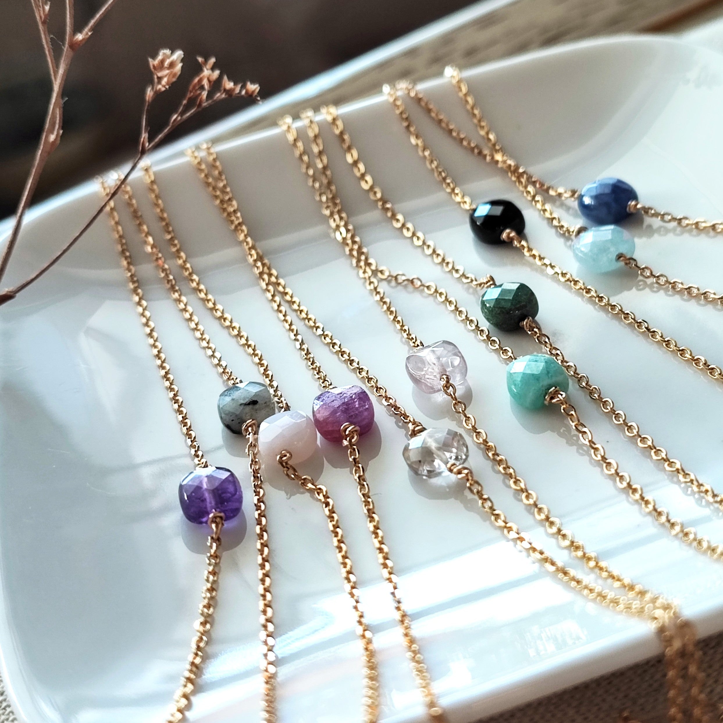 Ô PLUM Bracelet chaîne CHARLIE quartz rose plaqué or