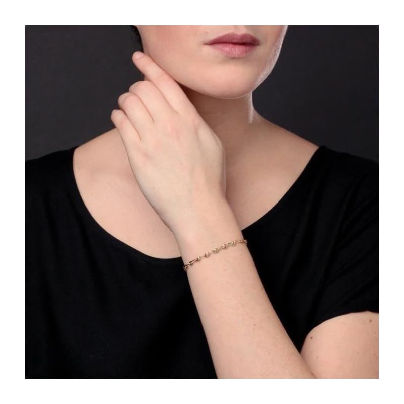 L'Atelier d'Azur Grain de Café bracelet or jaune 375/1000 18cm