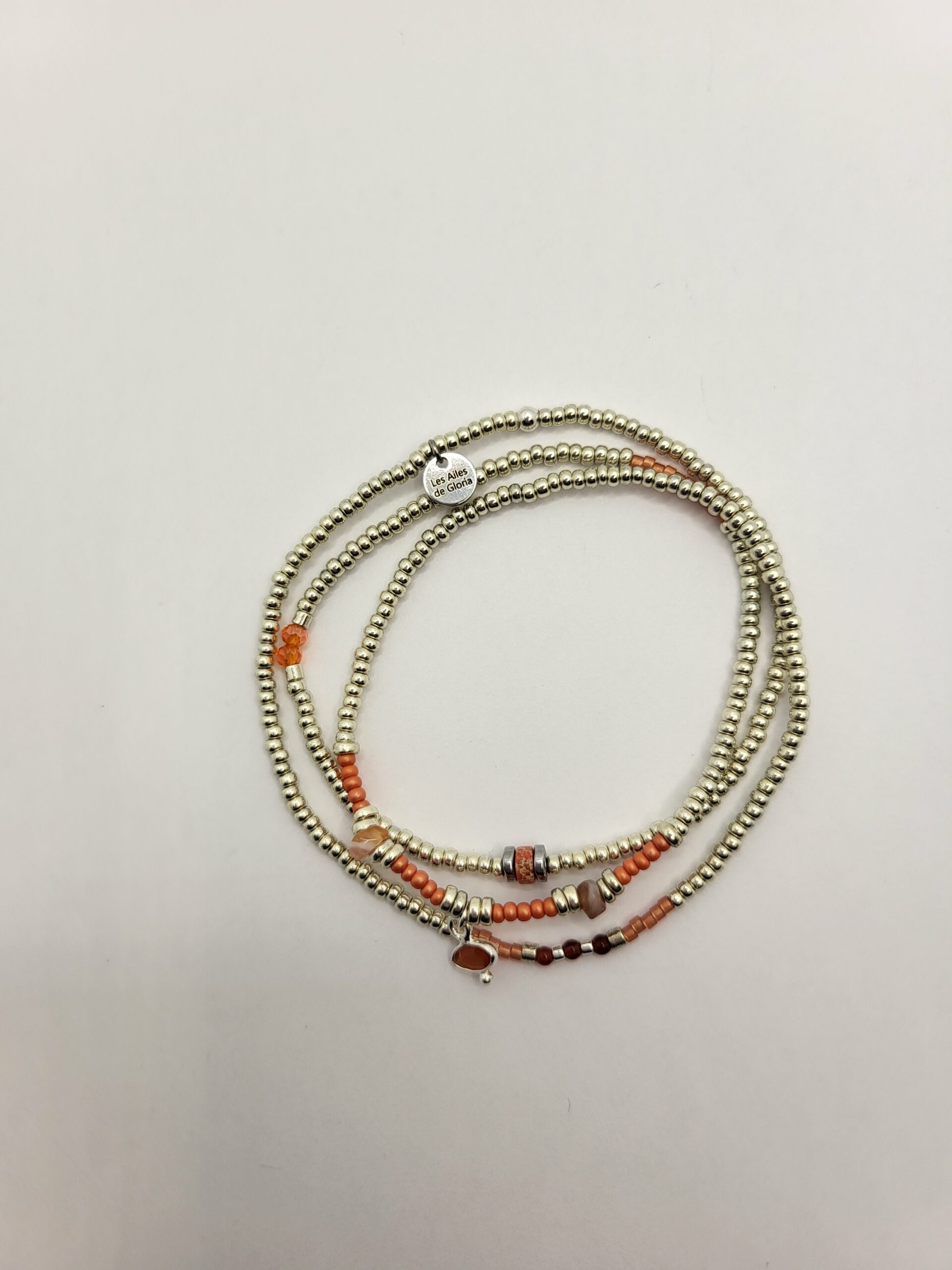 Les Ailes de Gloria Sand Silver Vertus bracelet multirangs