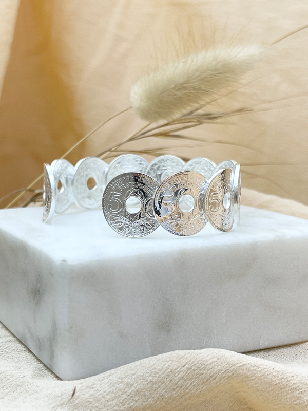 Le P’tit Franc Diadème bracelet 11 sous manchette