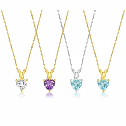L'Atelier d'Azur Cœur Topaze Bleue Or Jaune Pendentif + Chaîne 9 carats