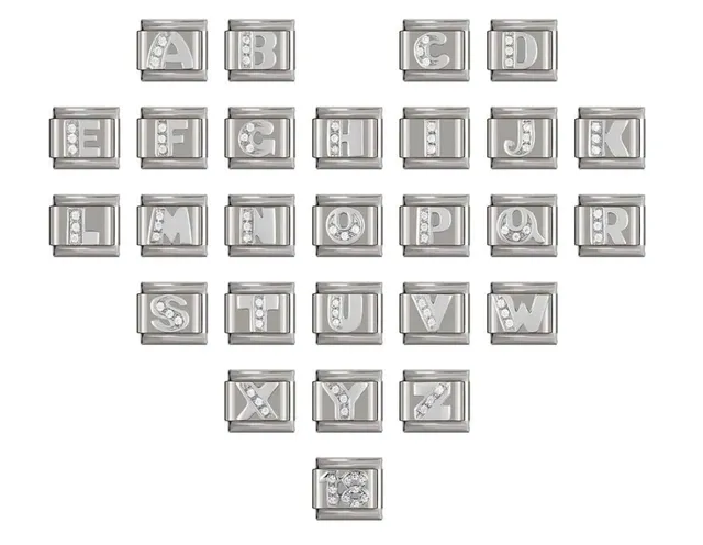 Les Ailes de Gloria Lettres Strassé charm breloque