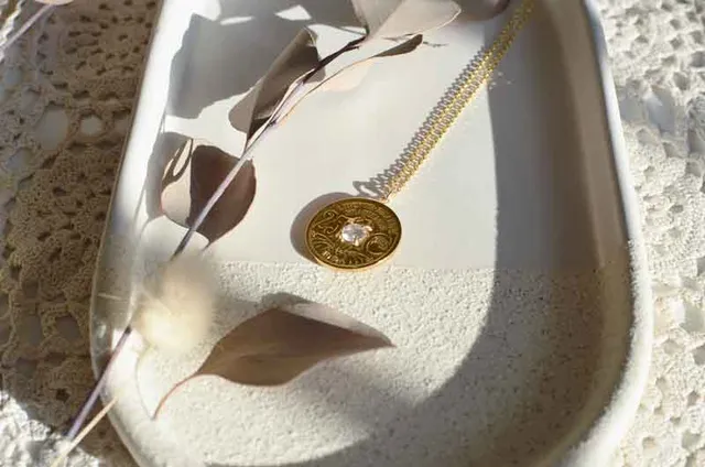Le P’tit Franc Fraternité Étoilé collier 25 cts zirconium