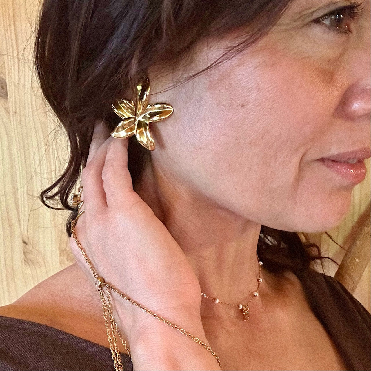 MAD SO CREATION Flora boucles à clip 4 cm