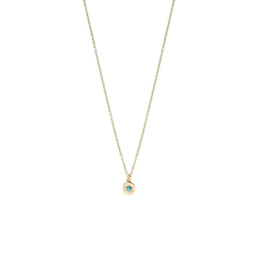 Leticia Ponti Arami collier turquoise plaqué or 18 carats