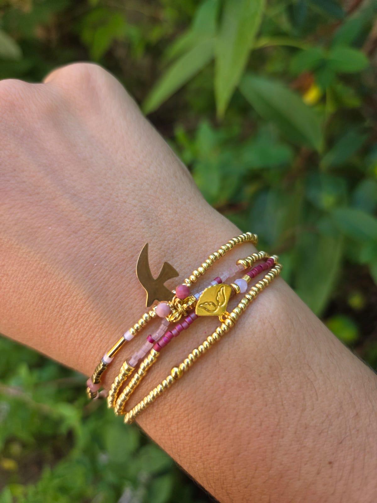 Les Ailes de Gloria Multirangs New Life Gold bracelet doré