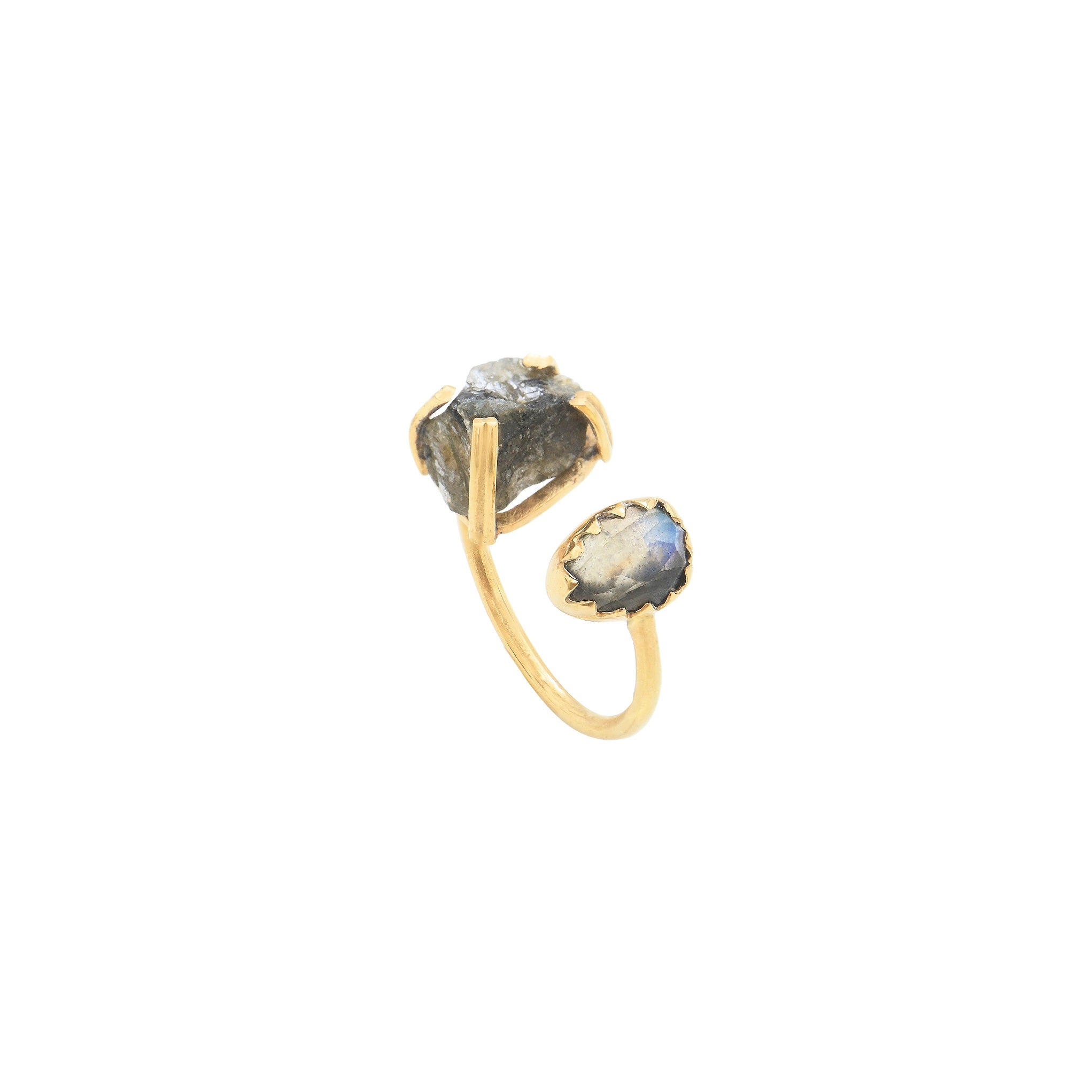 Leticia Ponti Gaby bague aigue-marine tourmaline ajustable