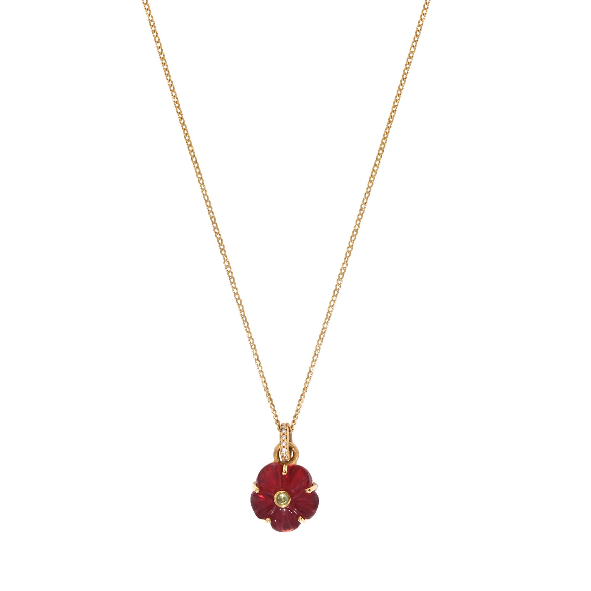 Leticia Ponti Iris Tiny collier citrine plaqué or