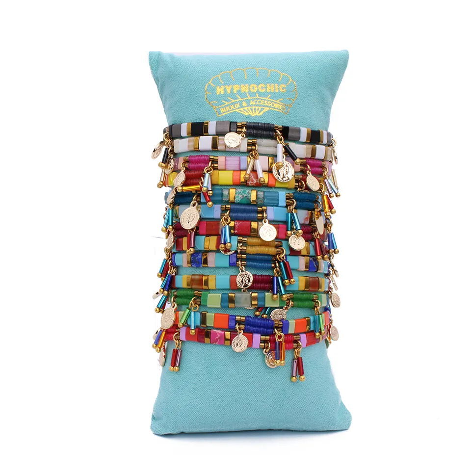 HYPNOCHIC Bracelets Tila Past bracelet perles pastel doré