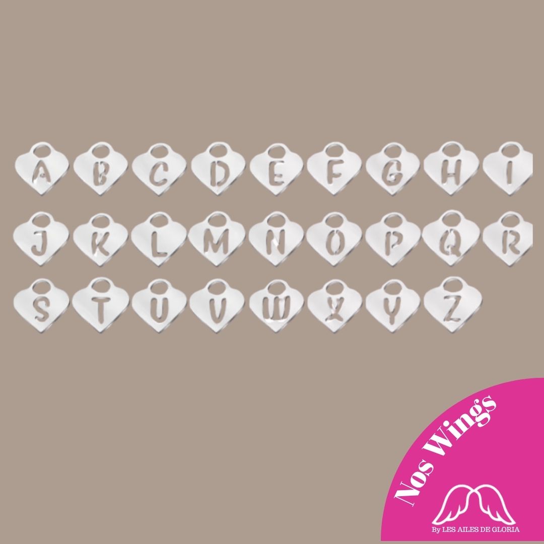 Les Ailes de Gloria Wings Duo Heart Charm Breloque