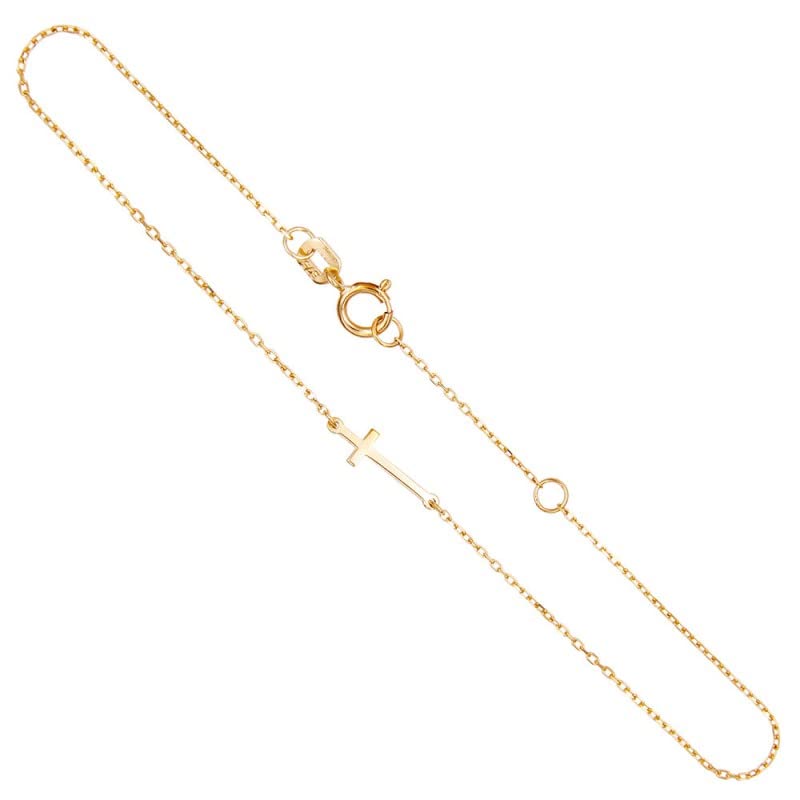 L'Atelier d'Azur Bracelet Croix Or 375 Femme 18cm