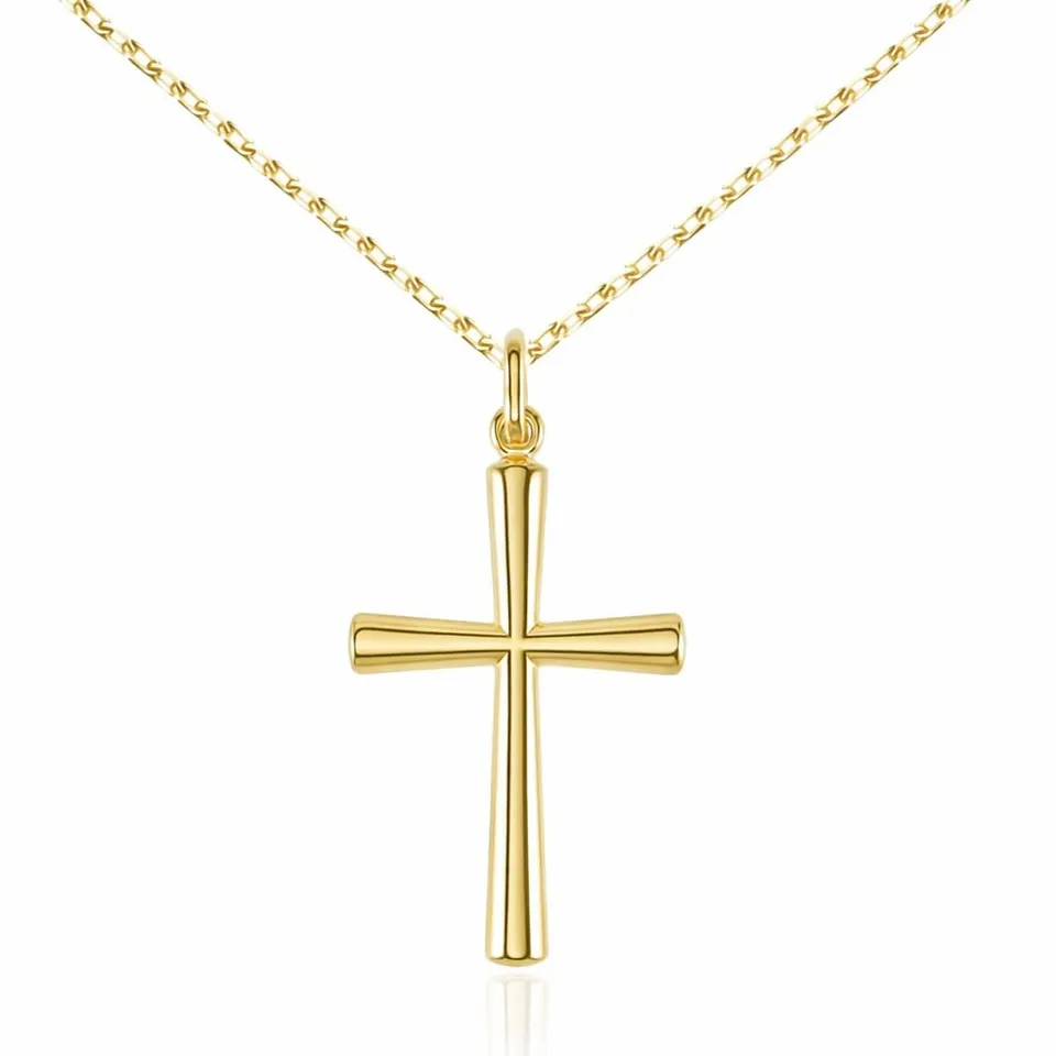 L'Atelier d'Azur Médaille Croix Or Jaune collier chaîne dorée