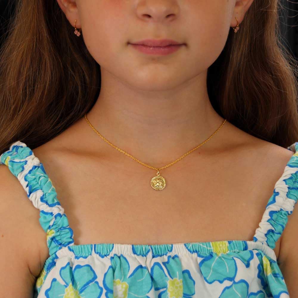 L'Atelier d'Azur Médaille Ange Or Jaune Chaîne Offerte