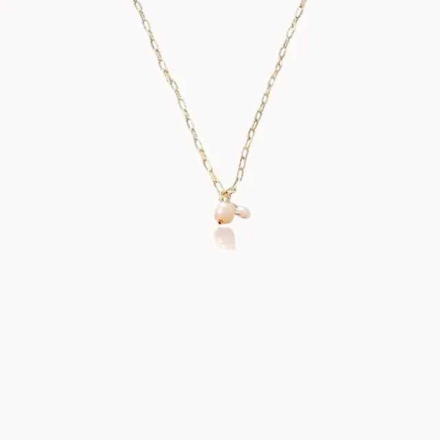 Ô PLUM Collier INES Opale perle plaqué or
