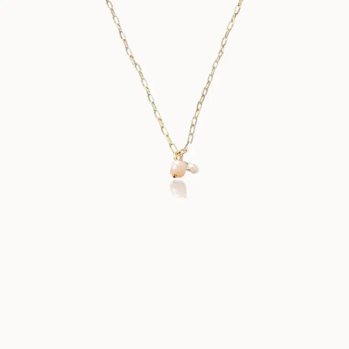 Ô PLUM Collier INES Opale perle plaqué or