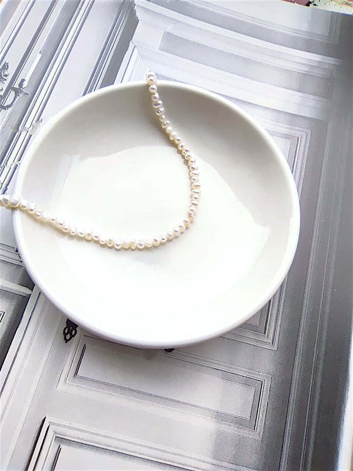 Ô Plum Aliette collier perles plaqué or 42 cm