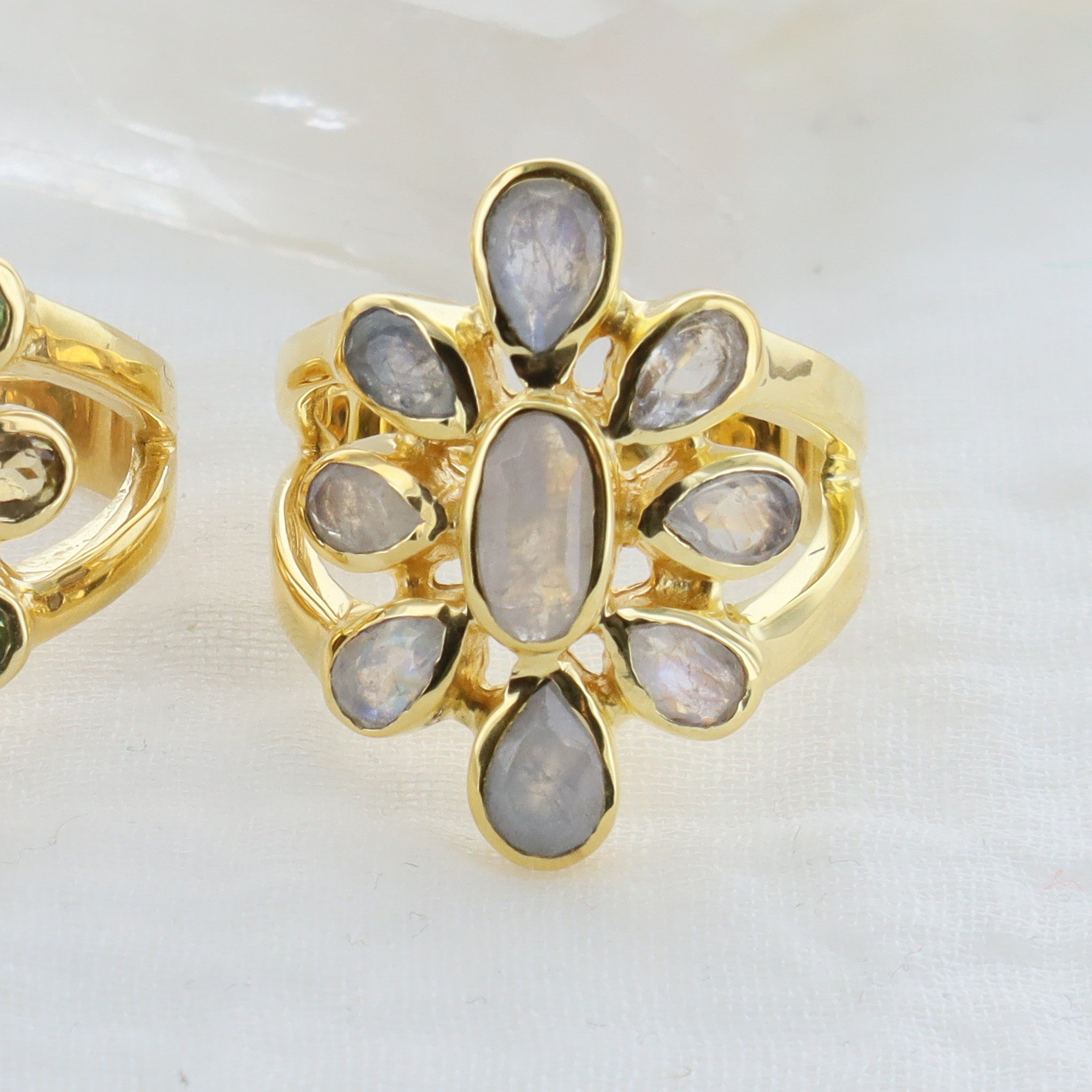 Leticia Ponti Lily bague multi pierres ajustable