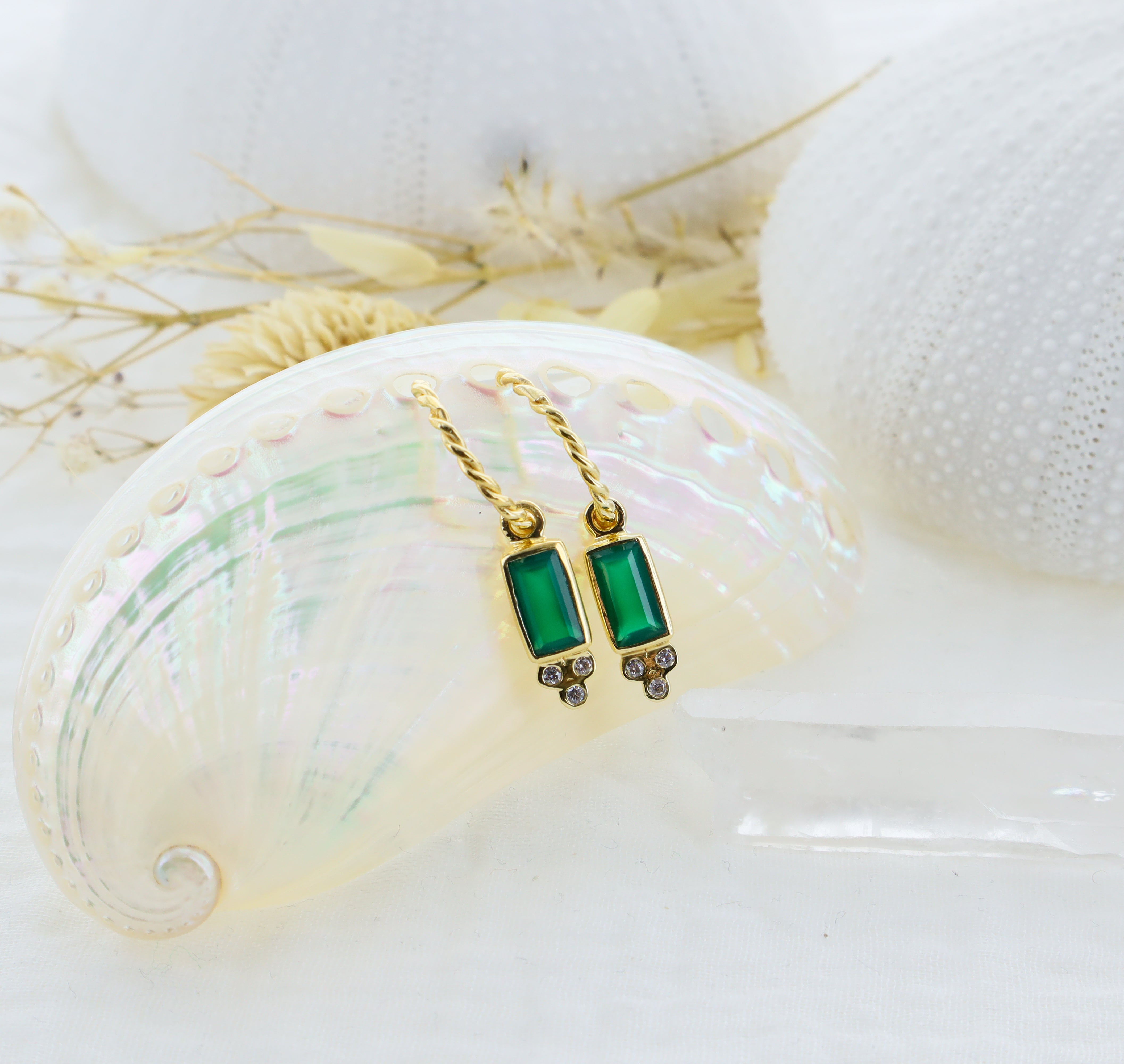 Leticia Ponti Frida boucles d'oreilles améthyste plaqué or