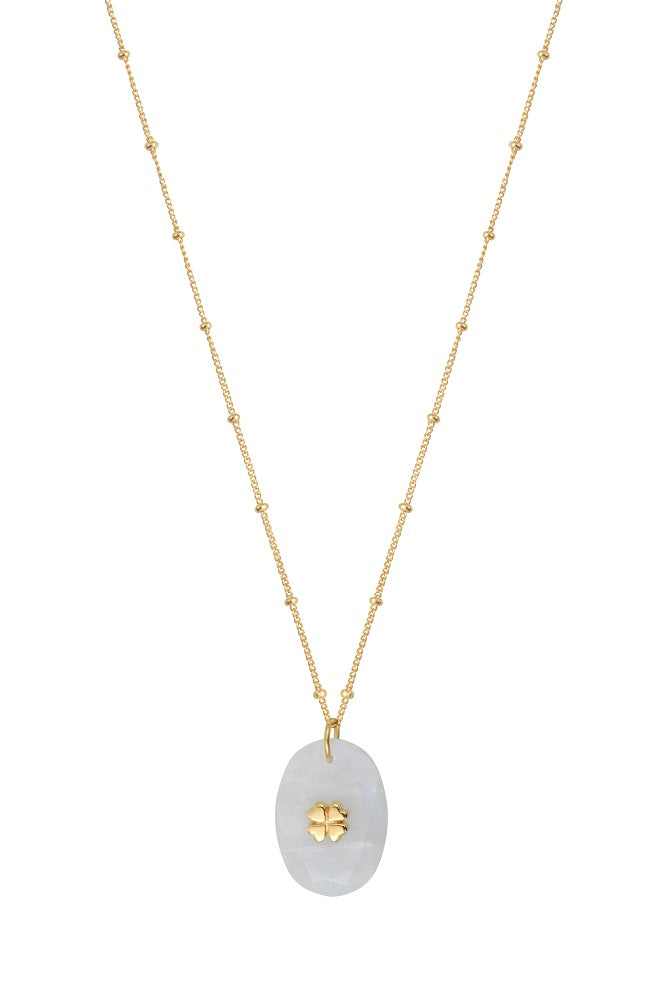 Leticia Ponti Trèfle collier labradorite plaqué or