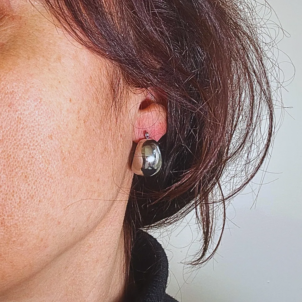 MAD SO CREATION Cléa boucles d'oreilles anneau large argent acier