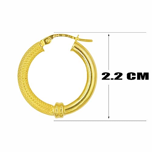 L'Atelier d'Azur Créoles Or Jaune boucles d'oreilles 2,2 cm