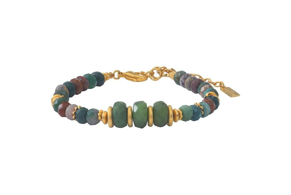 Leticia Ponti Amaia bracelet cornaline plaqué or 3 microns