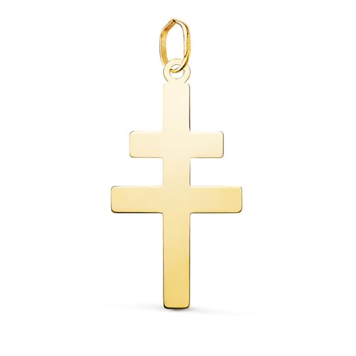 L'Atelier d'Azur Croix de Lorraine Pendentif Or 18 Carats Grand Modèle