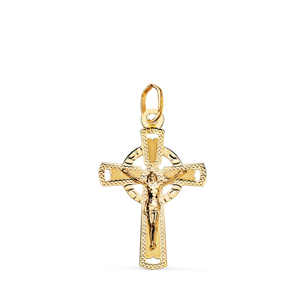 L'Atelier d'Azur Pendentif Croix Christ Or 18K + Chaînes