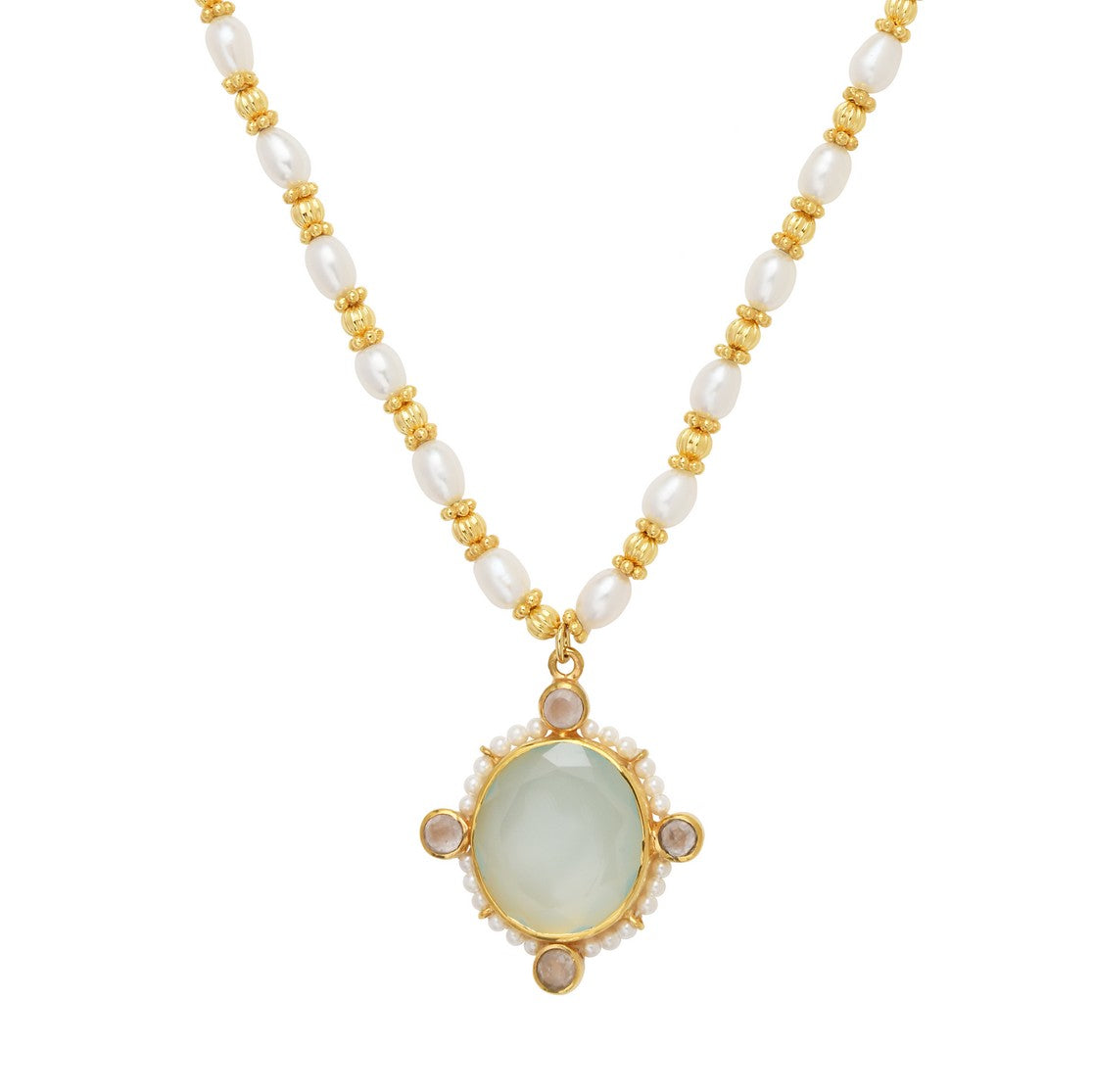Leticia Ponti Joséphine XL collier labradorite perle 40 cm