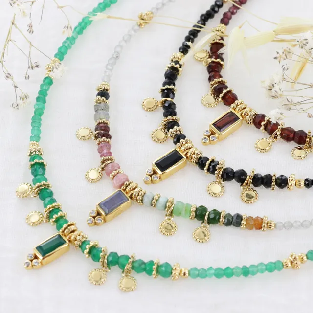 Leticia Ponti Frida Pampilles collier labradorite multi-pierres