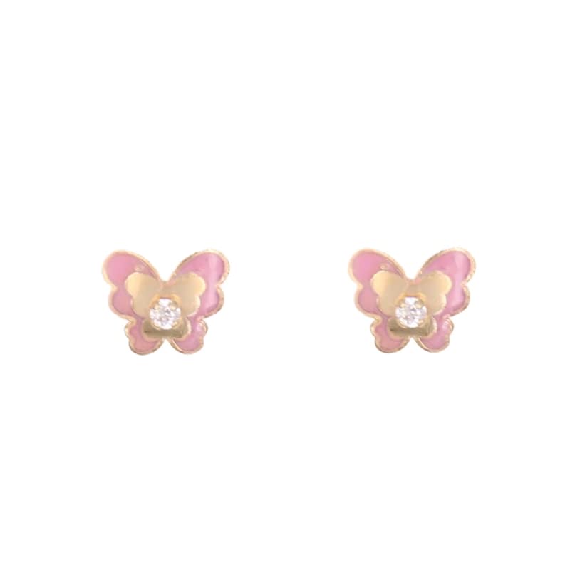 L'Atelier d'Azur papillons boucles or jaune enfant