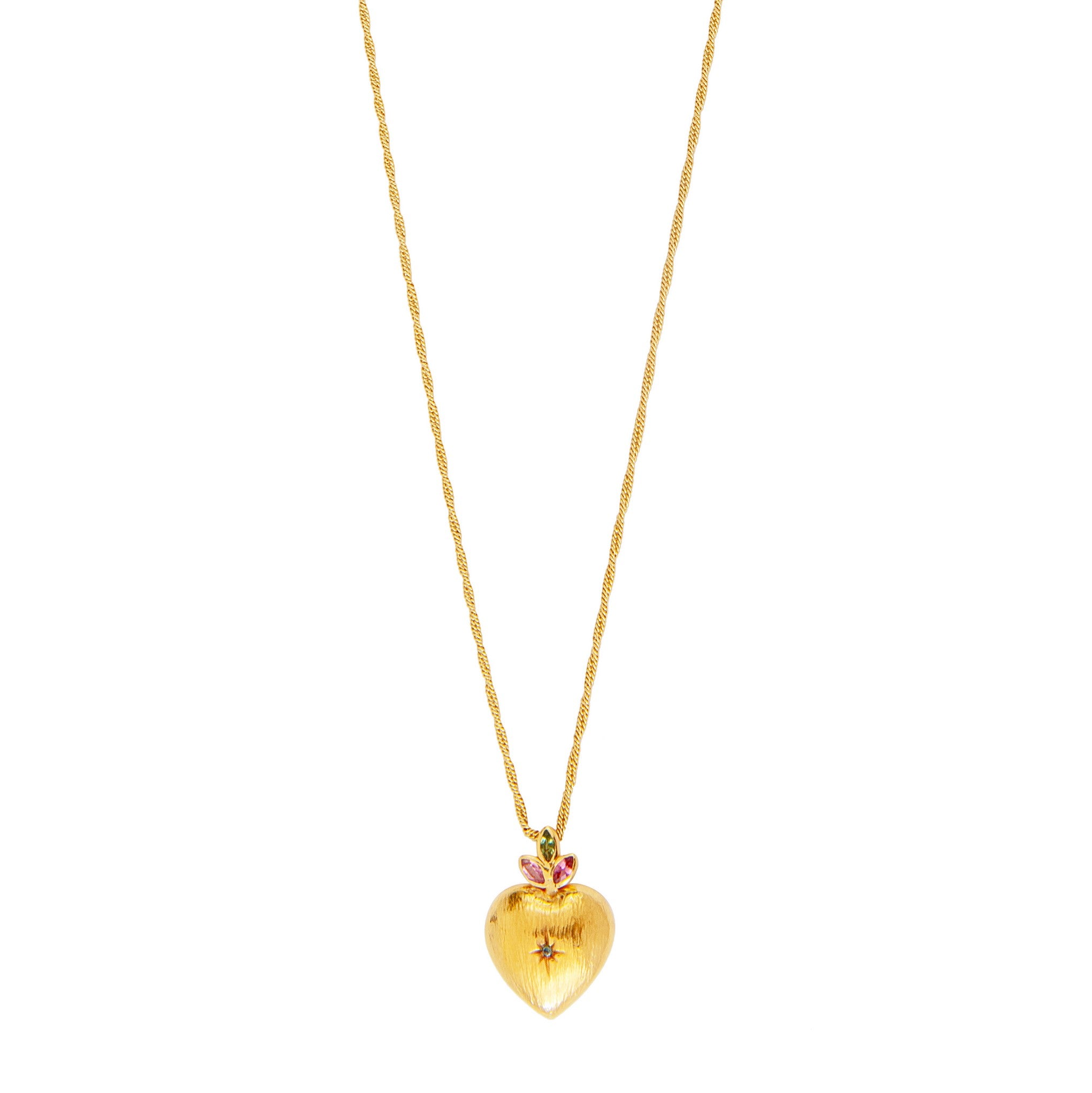 Leticia Ponti Heart sautoir doré cœur tourmaline 70 cm