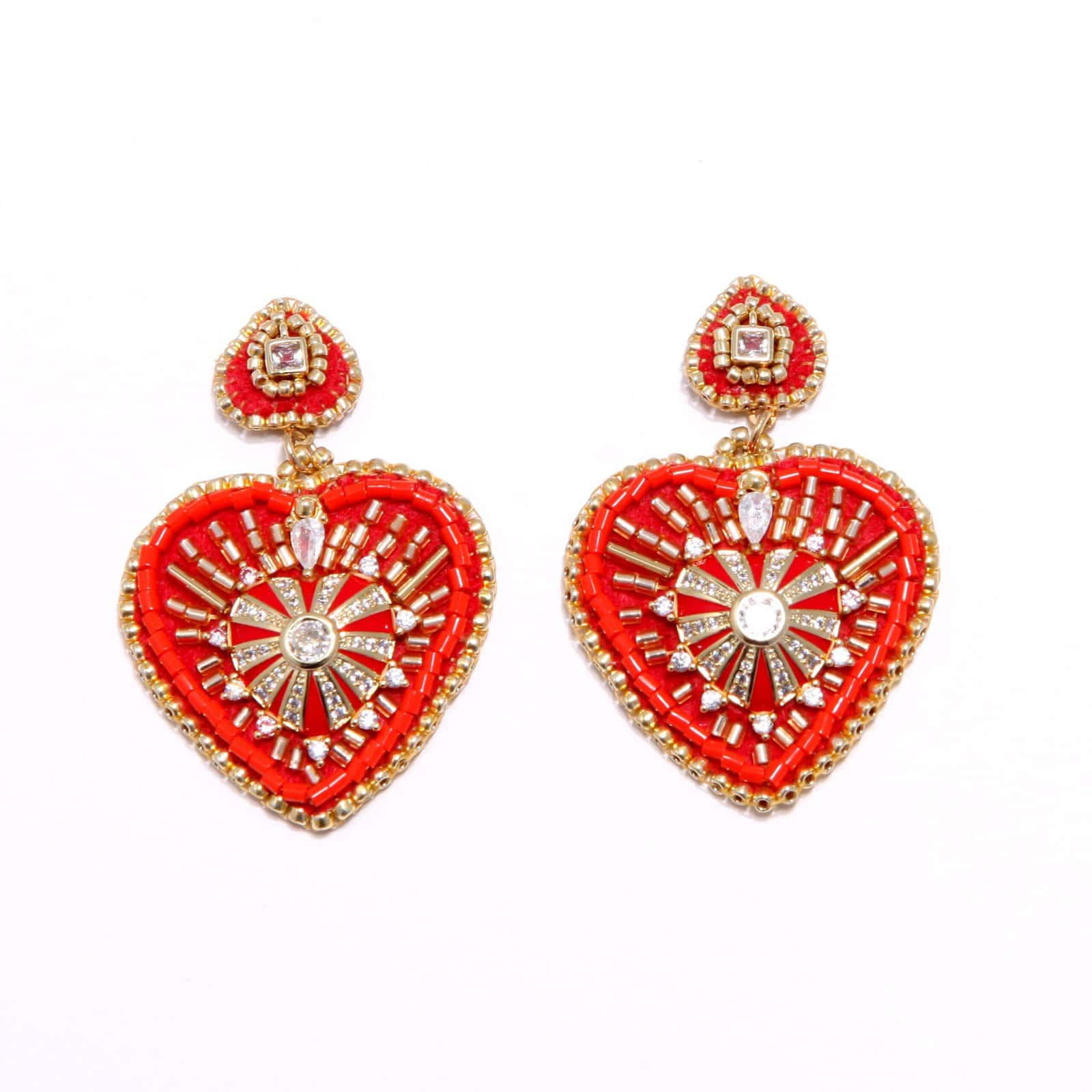 HYPNOCHIC Anna Boucles d'oreilles Cœur feutrine Miyuki